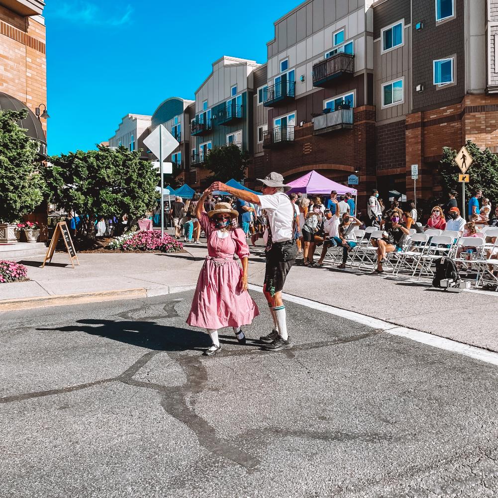 Dancing at Bethany Village Oktoberfest in Portland Oregon